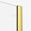 NEW TRENDY Kabina prysznicowa SMART LIGHT GOLD 1D prostokątna U 160x80x200 szkło czyste 8mm Active Shield 2.0 - UCHWYT RELING EXK-6722